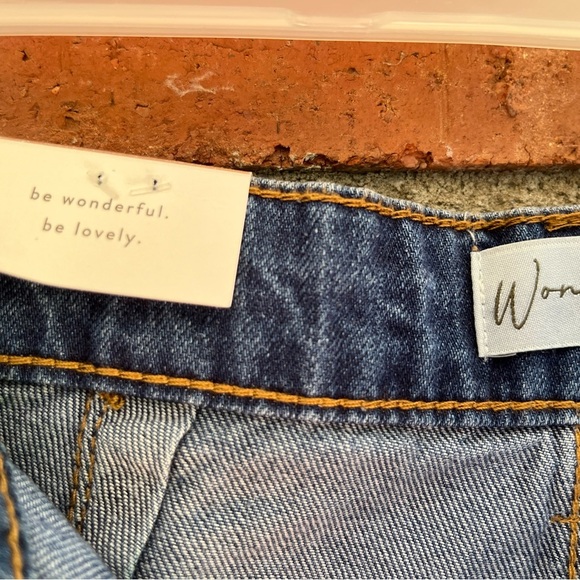 Wonderly Wide Leg Classic Jeans Denim Patch Pockets - Picture 7 of 10